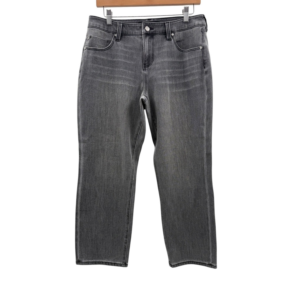 Liverpool Los Angeles Kennedy Crop Straight Jeans‎ Womens 8/29 Gray Wash Stretch